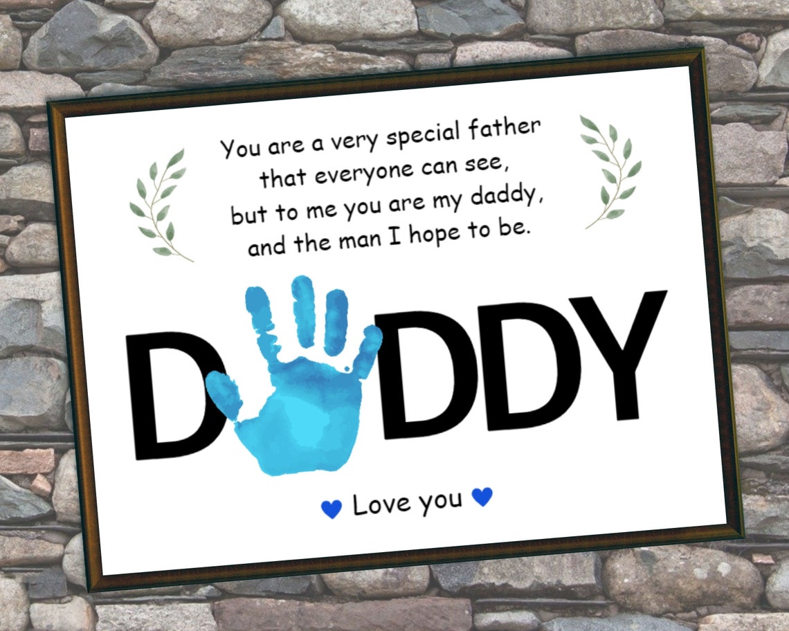 Father's Day Printable Fathers Day Poem Handprint - Etsy