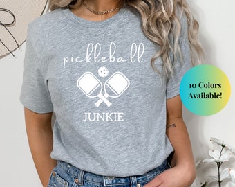 Pickleball Junkie Shirt, Pickleball Sports Shirt, Pickleball Gift, Pickleball Player Shirt, Pickleball Lover Shirt, Pickleball Lover Tee