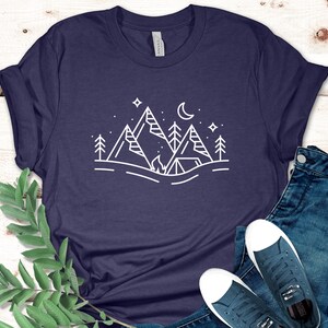 Mountain Shirt, Minimalist Mountain Shirt, Mountain Silhouette Shirt, Hiking Shirt, Camping Shirt, Adventure Lover Shirt, Hiking Gift