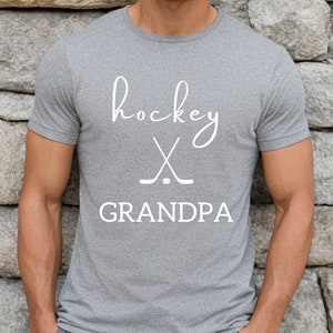 Hockey Grandpa Shirt, Gift for Father&#39;s Day, Hockey Grandpa T-Shirt, Hockey T-Shirt for Grandpa, Grandpa Shirt, Father&#39;s Day Gift