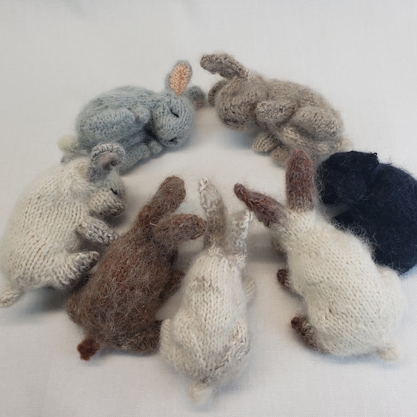 Knitted Alpaca Bunny: Realistic Newborn Plush, Personalized Pet Replica