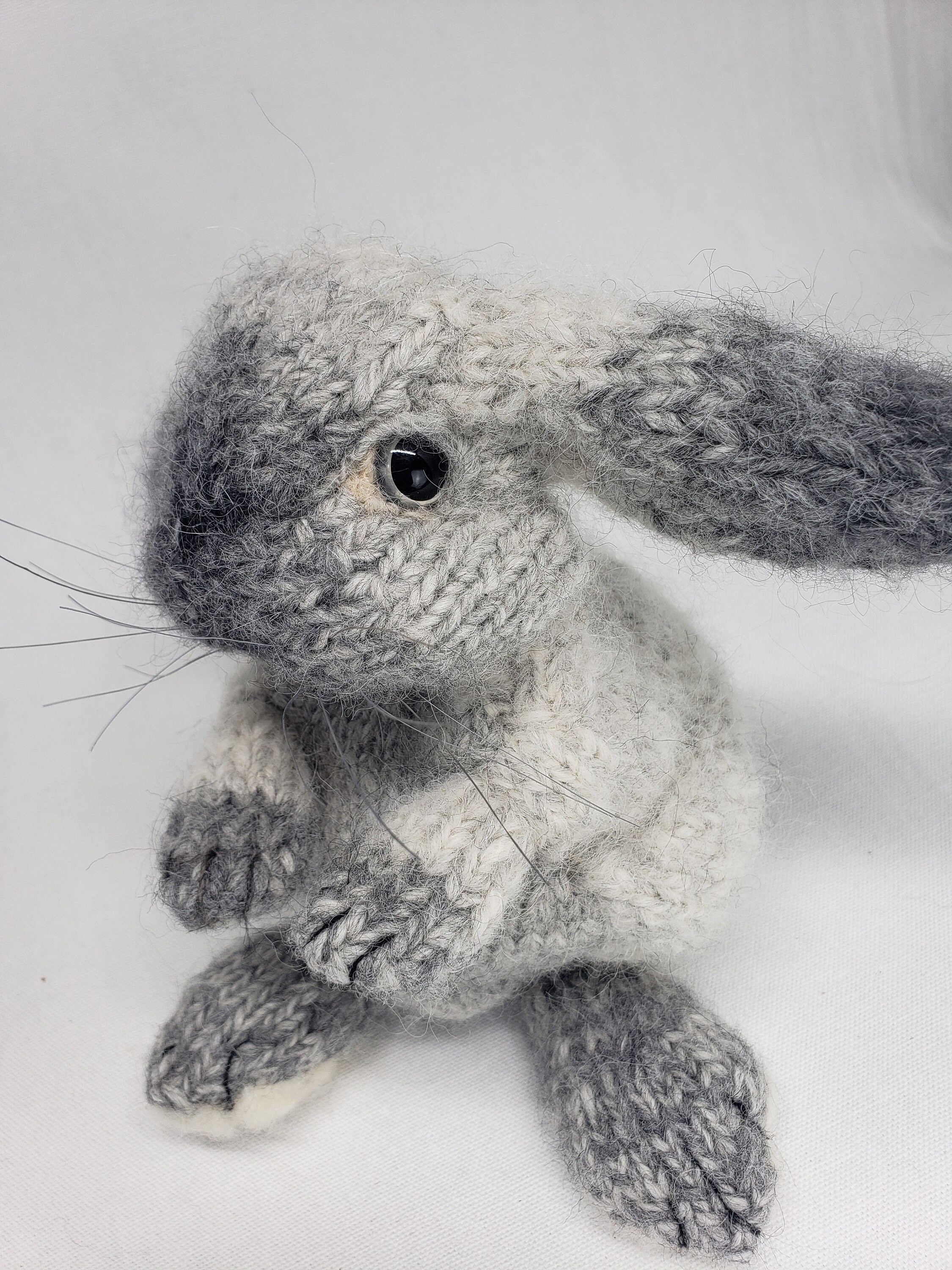Sable Point Rabbit Pattern Bunny Rabbit • Knitted • Realistic·• Blue Sable Point Holland Lop ...