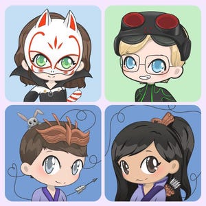 Custom Chibi Avatar, Custom Chibi PFP, Chibi Commission, Custom Chibi, Chibi Headshot, Chibi Social Media Avatar, Chibi Discord PFP