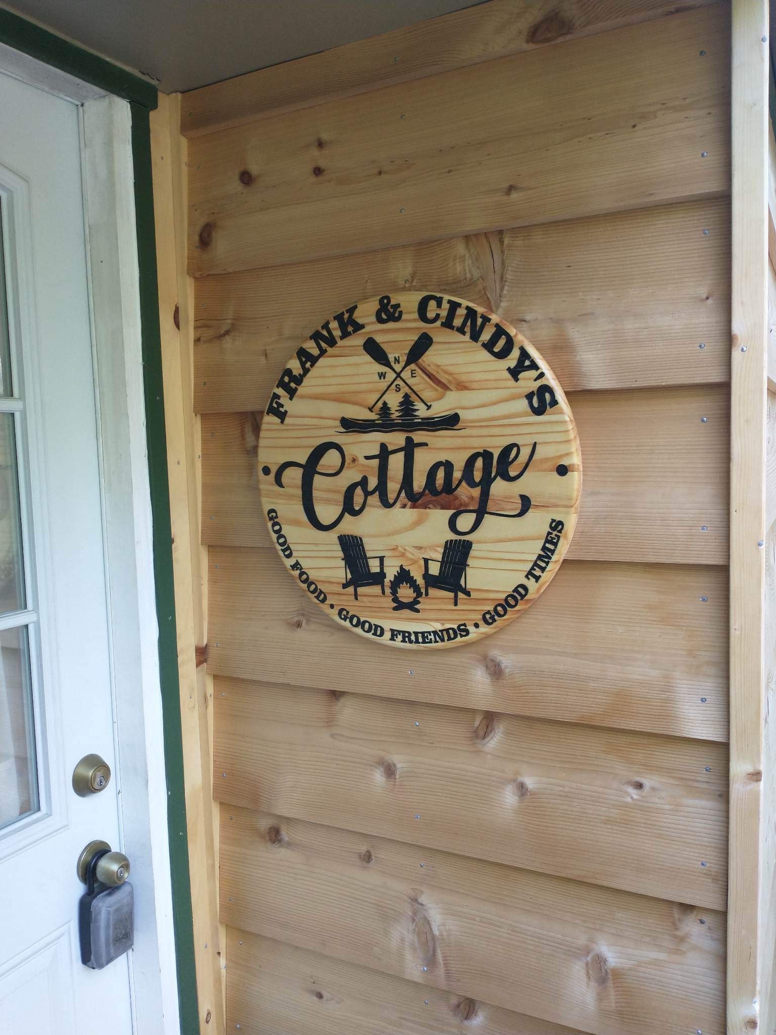 Outdoor Wooden Cottage Sign, Custom Cottage Sign, Wood Sign, Welcome ...