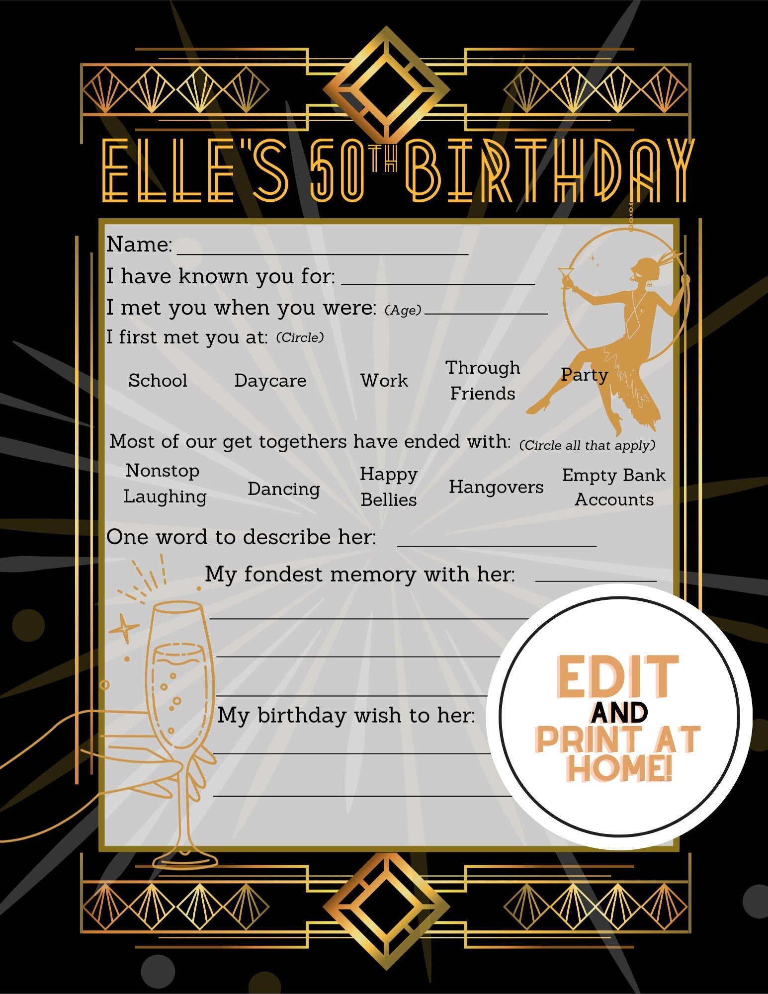 1920's Themed Party Birthday Games, Gatsby Themed Party Birthday Games ...
