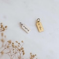 Mama stainless steel charm, personalized engraved necklace charm, gold tarnish free pendant, custom name bracelet, gold plated mom charm