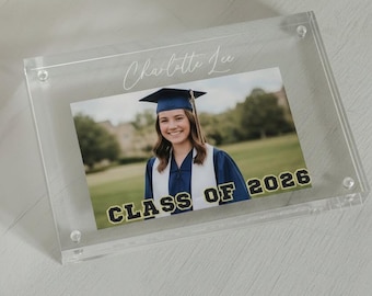 High School Graduation Picture Frame, Class of 2026, University graduation gift acrylic frame, college graduation photo frame personalized