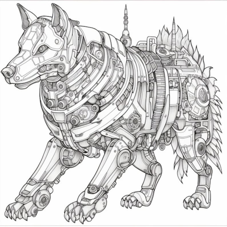 10 Fun Robot Animal Coloring Pages for Kids