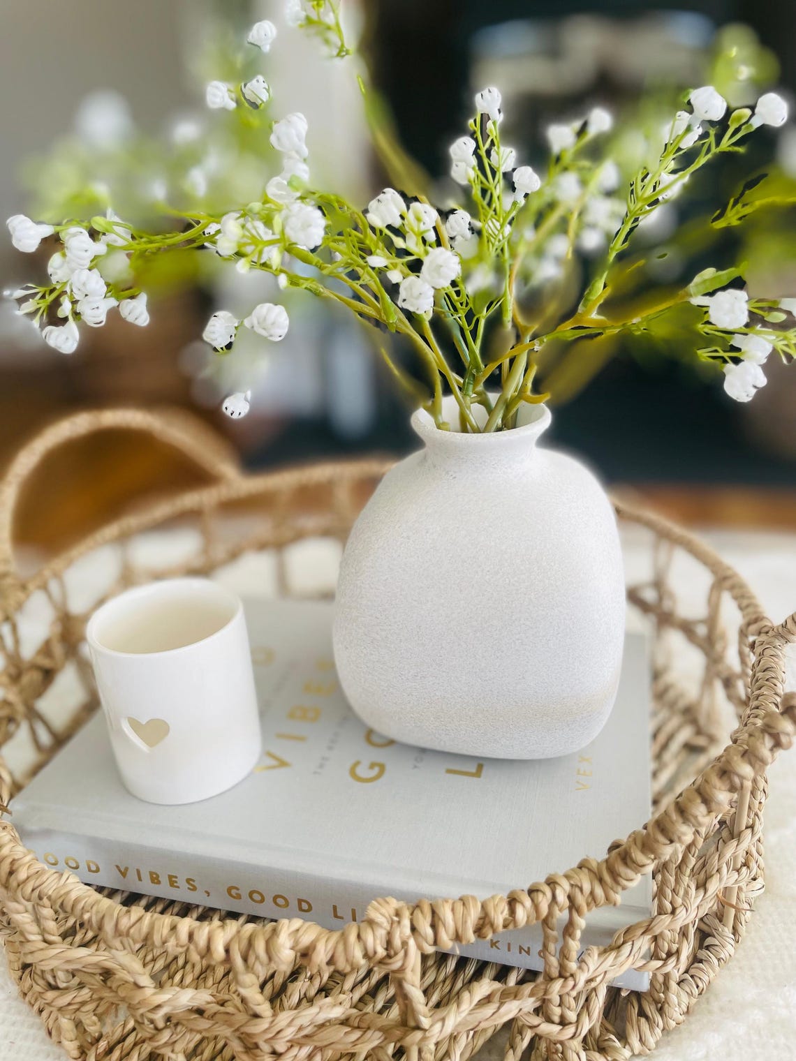 Tasha Textured Vase Neutral Rustic Modern Country Style Vase New