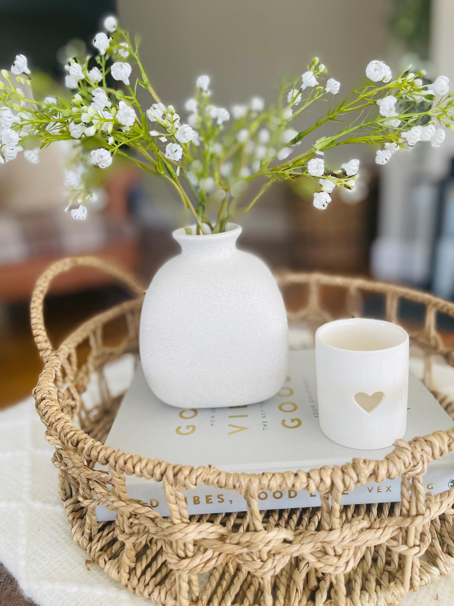 Tasha Textured Vase Neutral Rustic Modern Country Style Vase New