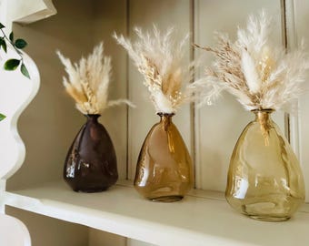 Small Glass Bud Vase - Minimalist Decor, Modern Home Accent, Perfect for Fresh Flowers & Dried Arrangements, Unique Gift Idea | Wedding
