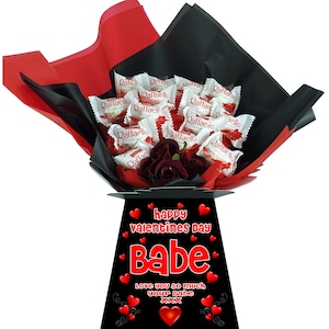 Personalised Valentines Day Chocolate Bouquet/Hamper/Gift Made With Raffaello