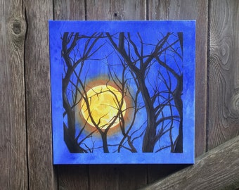 Full Moon; Wrapped Canvas Print