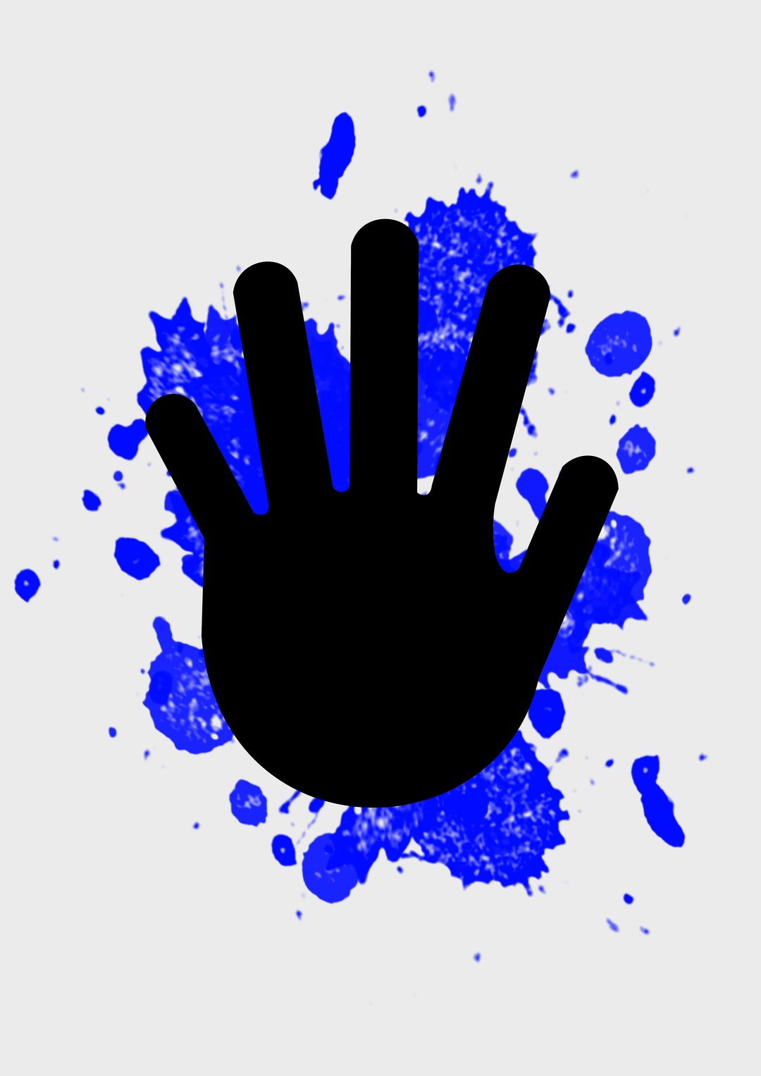 Customizable Blue Hand Splat - Etsy Canada