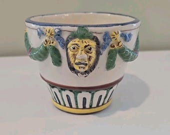 Vintage Art Pottery Planter from Pottery Company Florence Italy Majolica