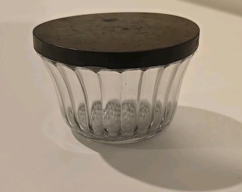 Antique Atlas Small Canning Jar with tin lid. 3-1/2" x 2"