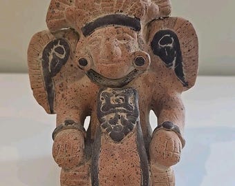 Vintage Zapotec Terracotta Sculpture Aztec Maya Mexico 6.5” H Folk Art Effigy