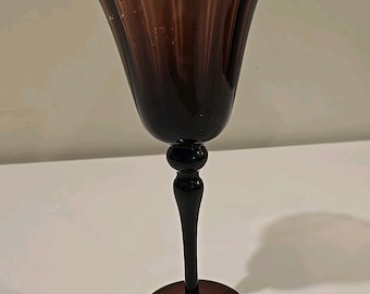 Amethyst Candle Holder Vase Circleware Handblown Art Glass 11"