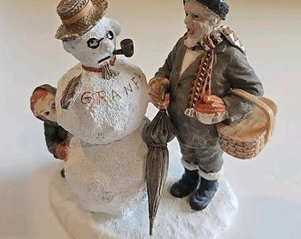 1999 Norman Rockwell - "Gramps Encounters Grmaps" Figurine - Dave Grossman