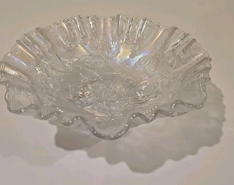 Carnival Glass Iridescent American Beauty Roses by Imperial SCRA