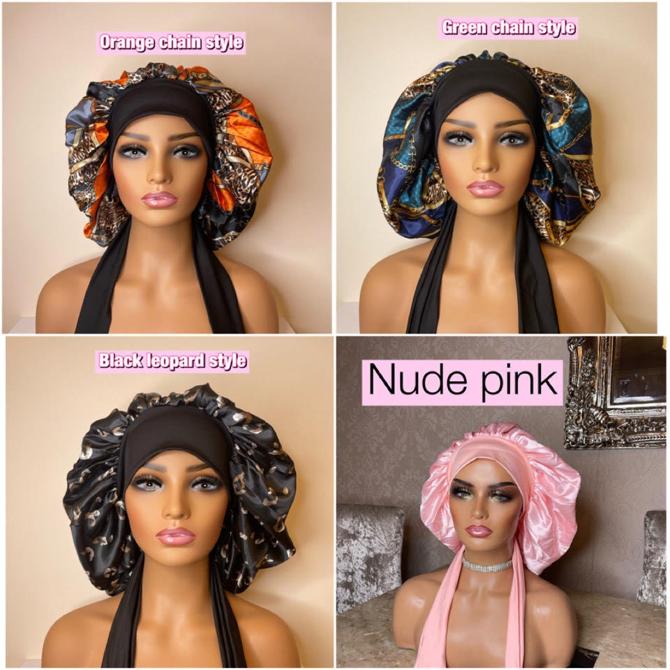 Lux Hair Bonnet (regular size), Luxury Satin Single & Double Lined, Adjustable Tie Bonnet for ALL Hair Types | Best Selling | Fast Shipping
