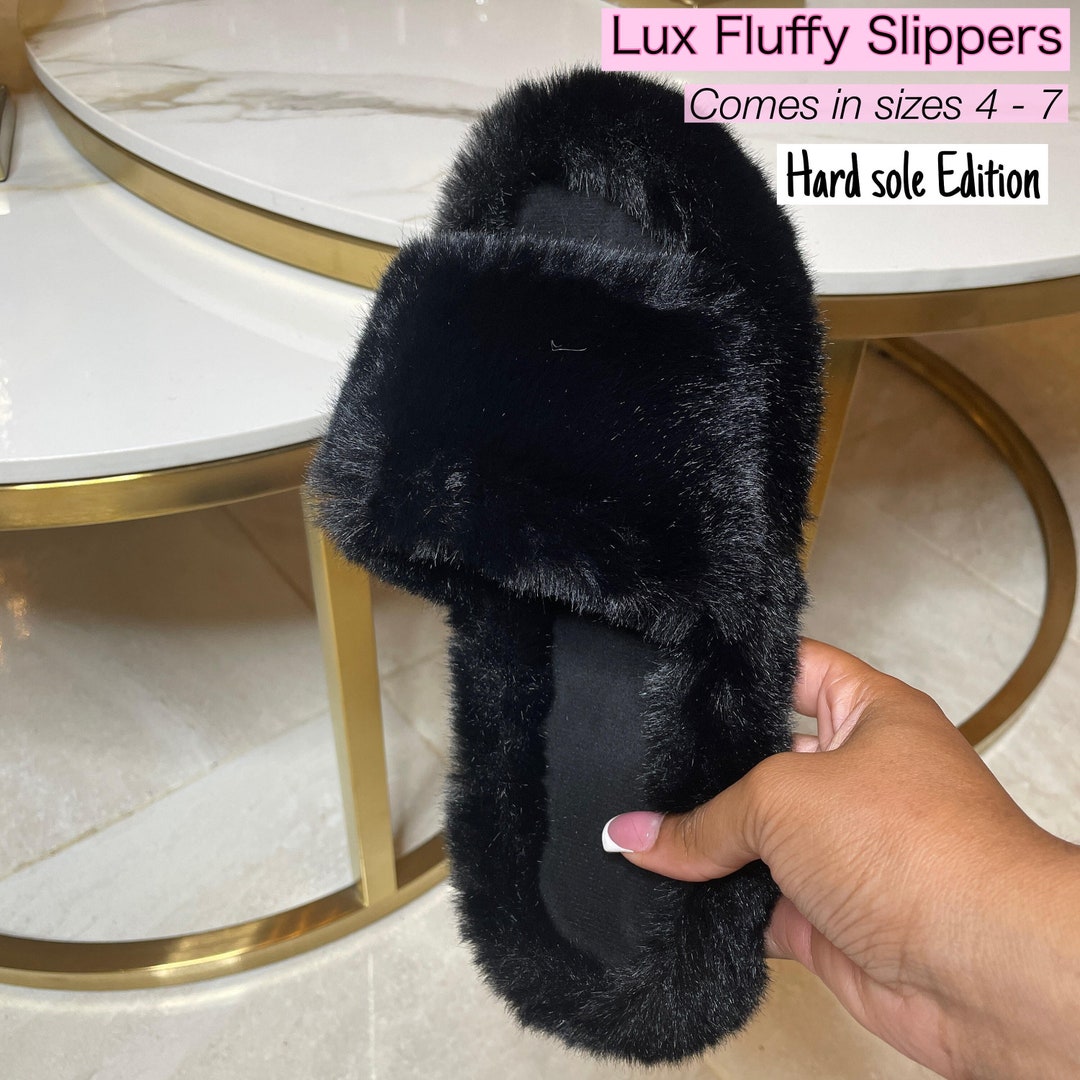 Lux Fluffy Slippers Etsy