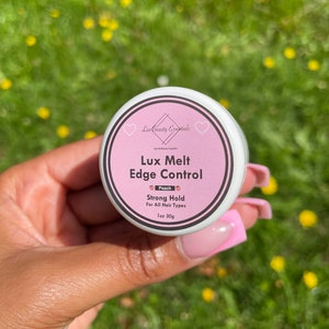 Lux Melt Edge Control - Mini Edition - Pfirsich Duft - Zum Legen Ihrer Baby-Haare - Starker Halt für alle Haartypen - Extreme Hold Edge Control
