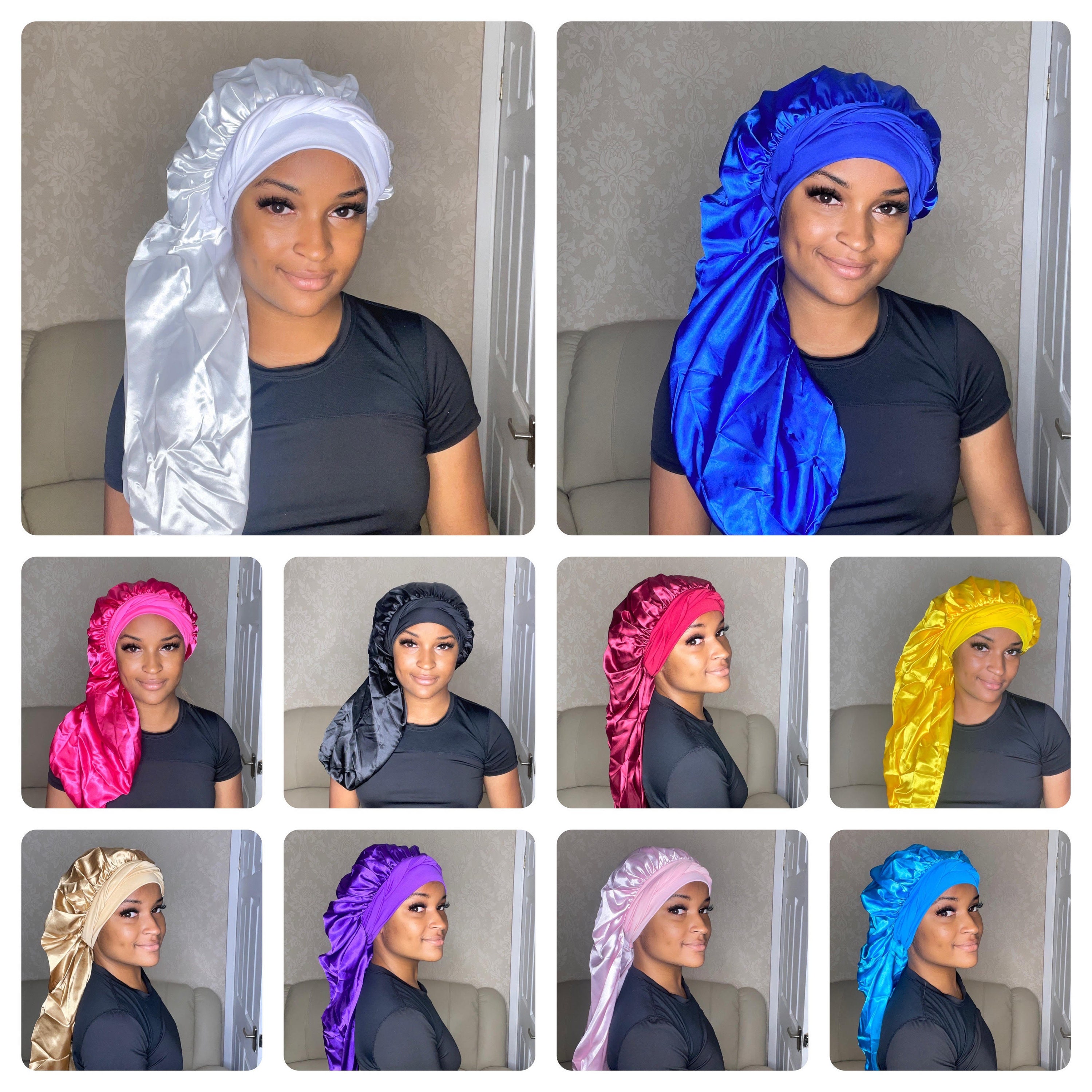 Leeven Dreadlock Accessories Long Hair Dreads Head Wrap Sleep Cap Hair Long  Bonnets for Men Women