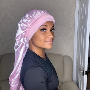 Extra Long Lux Hair Bonnet - Luxury Satin Single Lined & Soft, Adjustable Tie Bonnet for ALL Hair Types | Best Selling | Fast Shipping