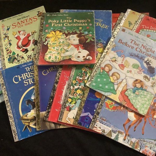 Build a Book Lot, YOU CHOOSE, Little Golden Books Christmas Holidays Many Years