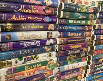 You Choose, BUILD A LOT, Disney Vhs Pick 1980s 1990s Vintage,  Black Diamond, Masterpiece Collection: Peter Pan, Bambi, Toy Story