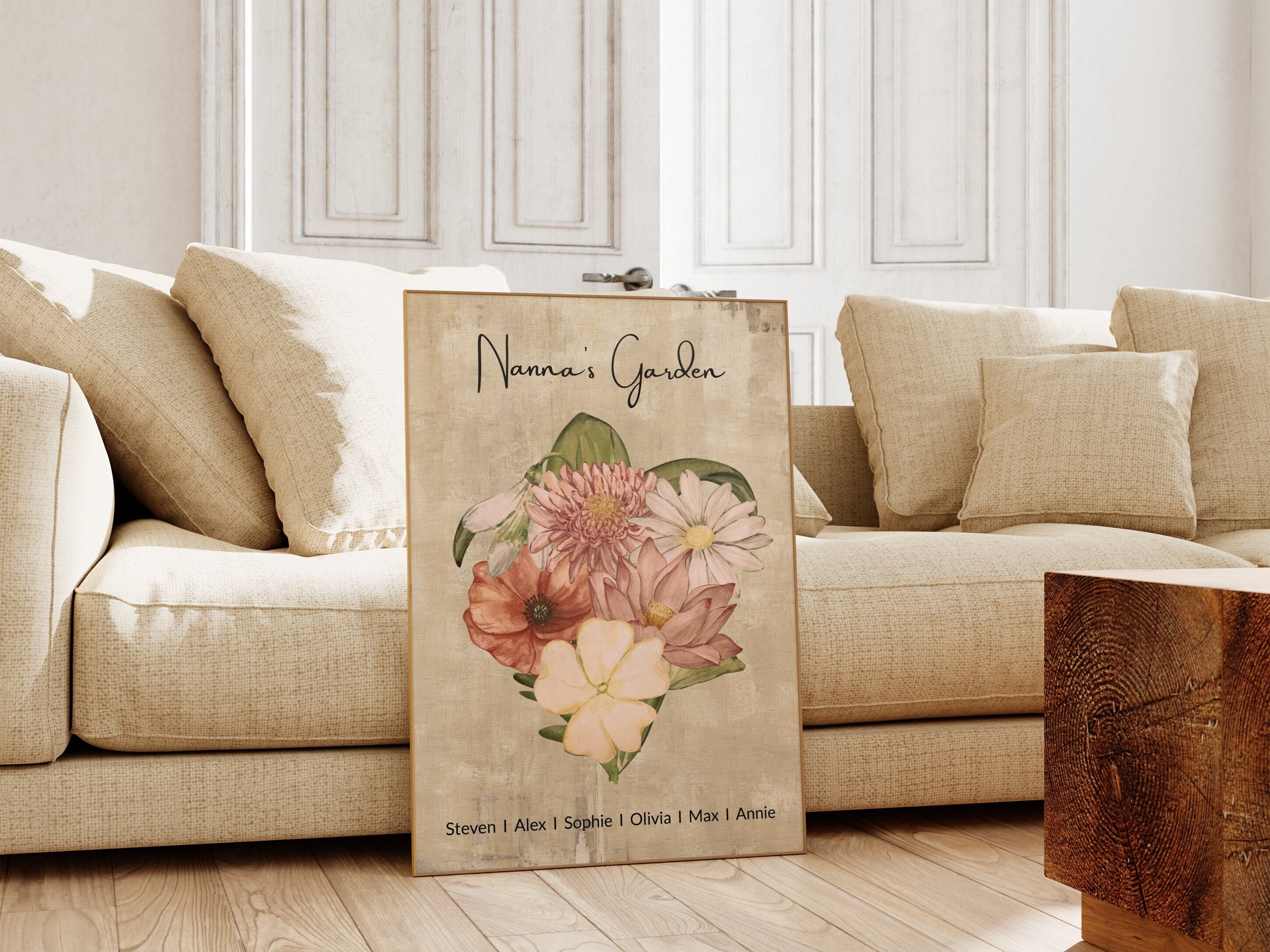 Birth Flower Bouquet Template Printable Birth Month Flower Gift Birth Flower Bouquet Template Printable Birth Month Flower Gift