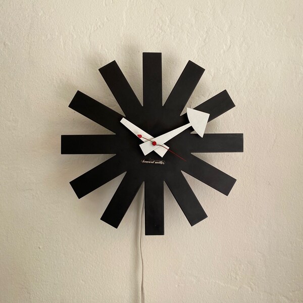 Vintage Asterisk Clock by George Nelson Associates for Howard Miller Clock Company