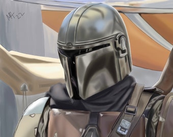 Mandolorian, Mando, Digital Art, Digital Download,
