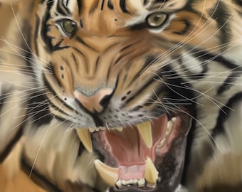Tiger, Digital Art, Digital Download, Artwork, Procreate Art