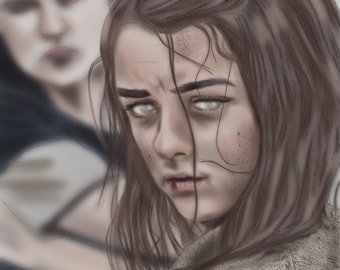 Arya Stark, Arya, Game of Thrones, GOT, Digital Download, Digital, Art, Home Decor,