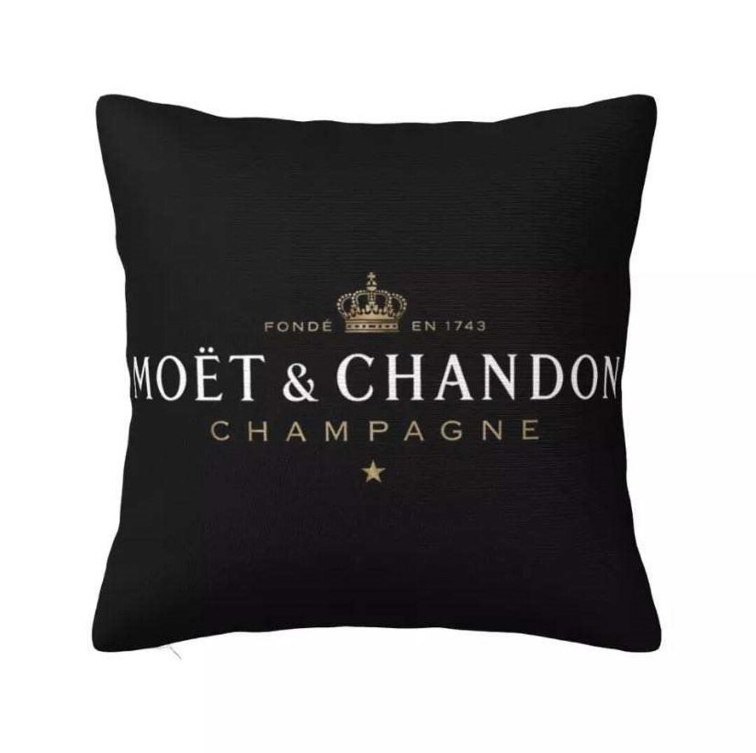 Moet & Chandon Black Cushion Cover 45 X 45 Pillow NEW Home Decor Gift Champagne Men Women Etsy