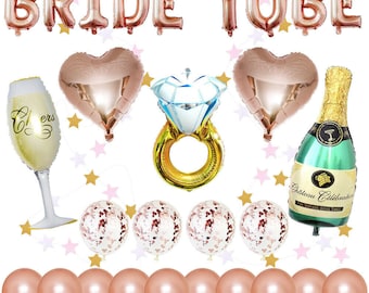 Huge Bride to Be Balloon Bundle x20 Pieces Confetti HEN Party Decorations Girls Women Batchelorette