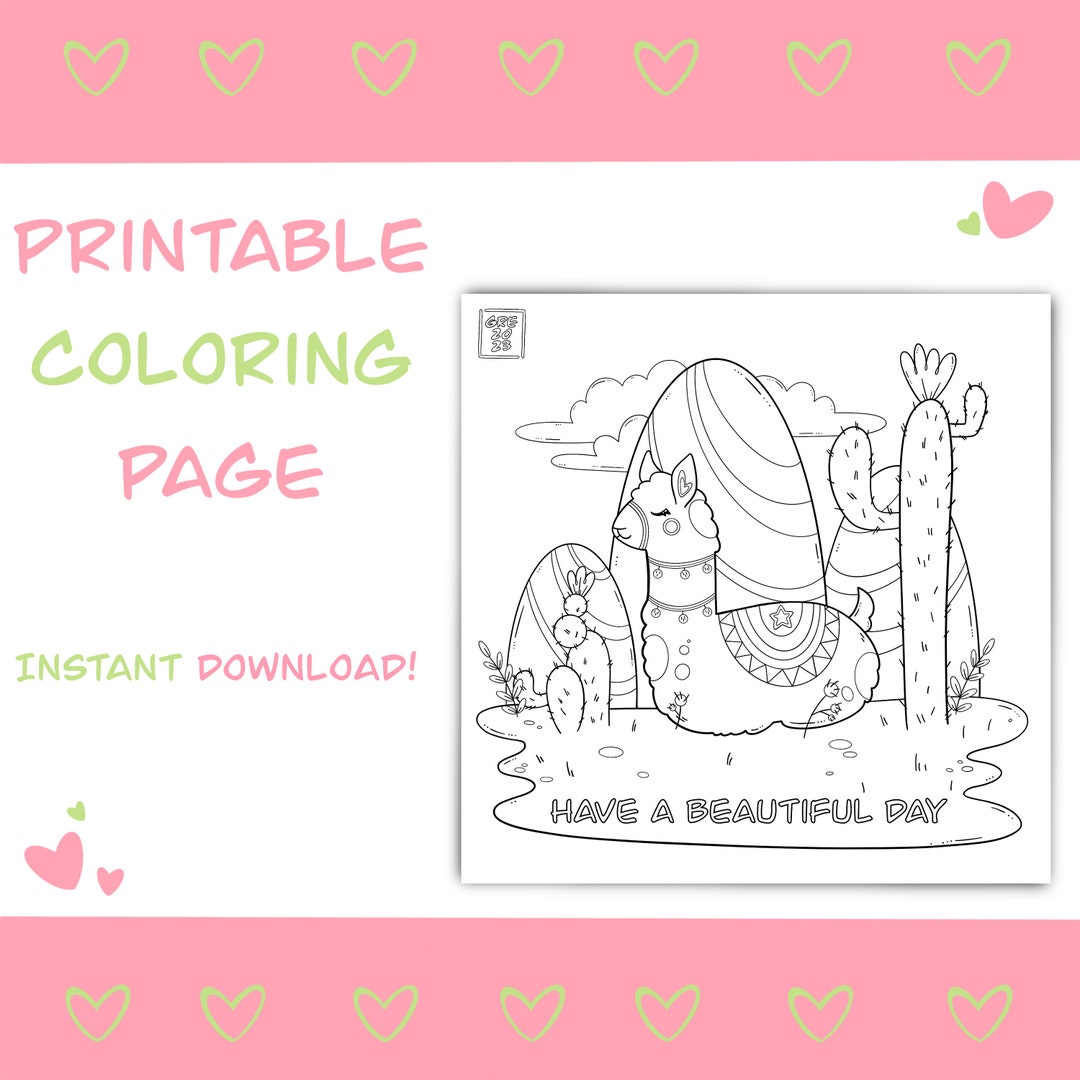 Beautiful Day Coloring Page // Printable Coloring Page // - Etsy Canada