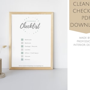 Weekly cleaning checklist, cleaning planner, cleaning schedule and checklist, cleaning checklist printable, cleaning schedule printable