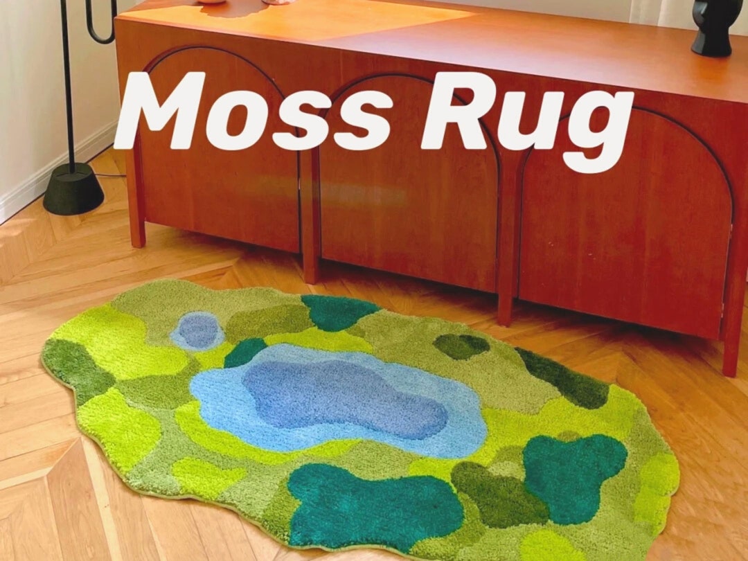 Moss Green Rug Handmade Moss Rug Custom Design Moss Rug Etsy