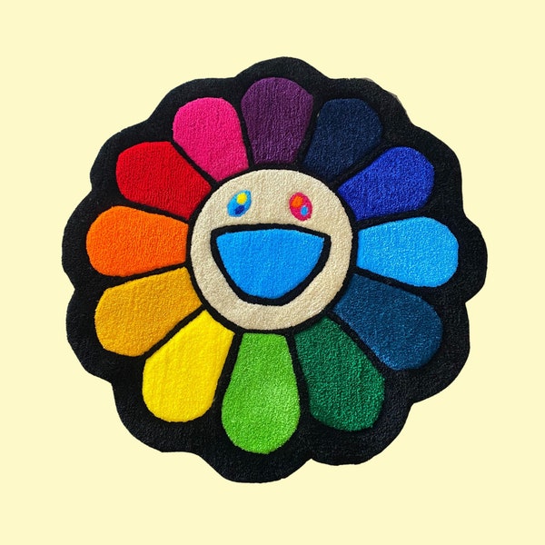Murakami Flower Rug - Etsy
