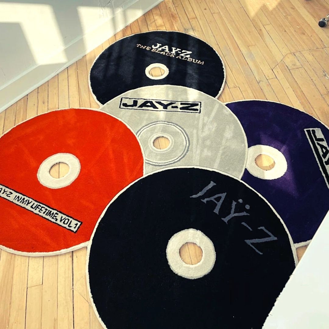 CD Rug for Music Lover Gift Hand Tuft Custom Disc Rug Tufted Etsy