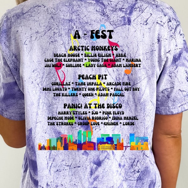 T-shirt YOUR-FEST Customized Music Festival Shirt Gift for Him Wearable Fashion Masterpiece Personalized Concert Tee Shirt Gift for Her