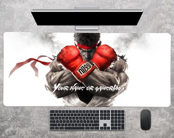 Personalizable Gaming Mouse Pad Street Fighter Anime Gaming Custom Mousepad Gaming Desk Pad Gaming Desk Mat Personalized Mousepad Gamer Gift