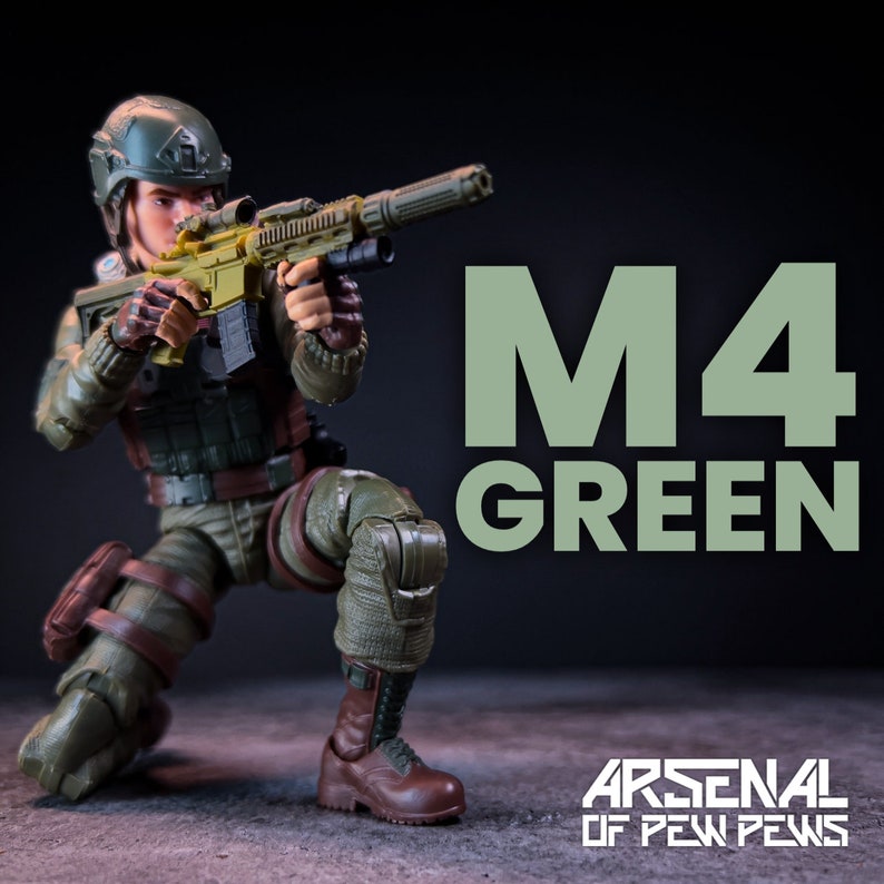 M4 Military Green Edition Scales 6 1/12 3D Resin Printed Toy image 6