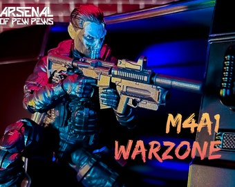 M4A1 Warzone Rifle (x1) Action Figure Accessory - Scales 6” 1/12 3D Resin Printed Action Figure Accessory