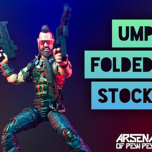 UMP w/Folded Stock [x1] - Scales 6” 1/12 3D Resin Printed Toy