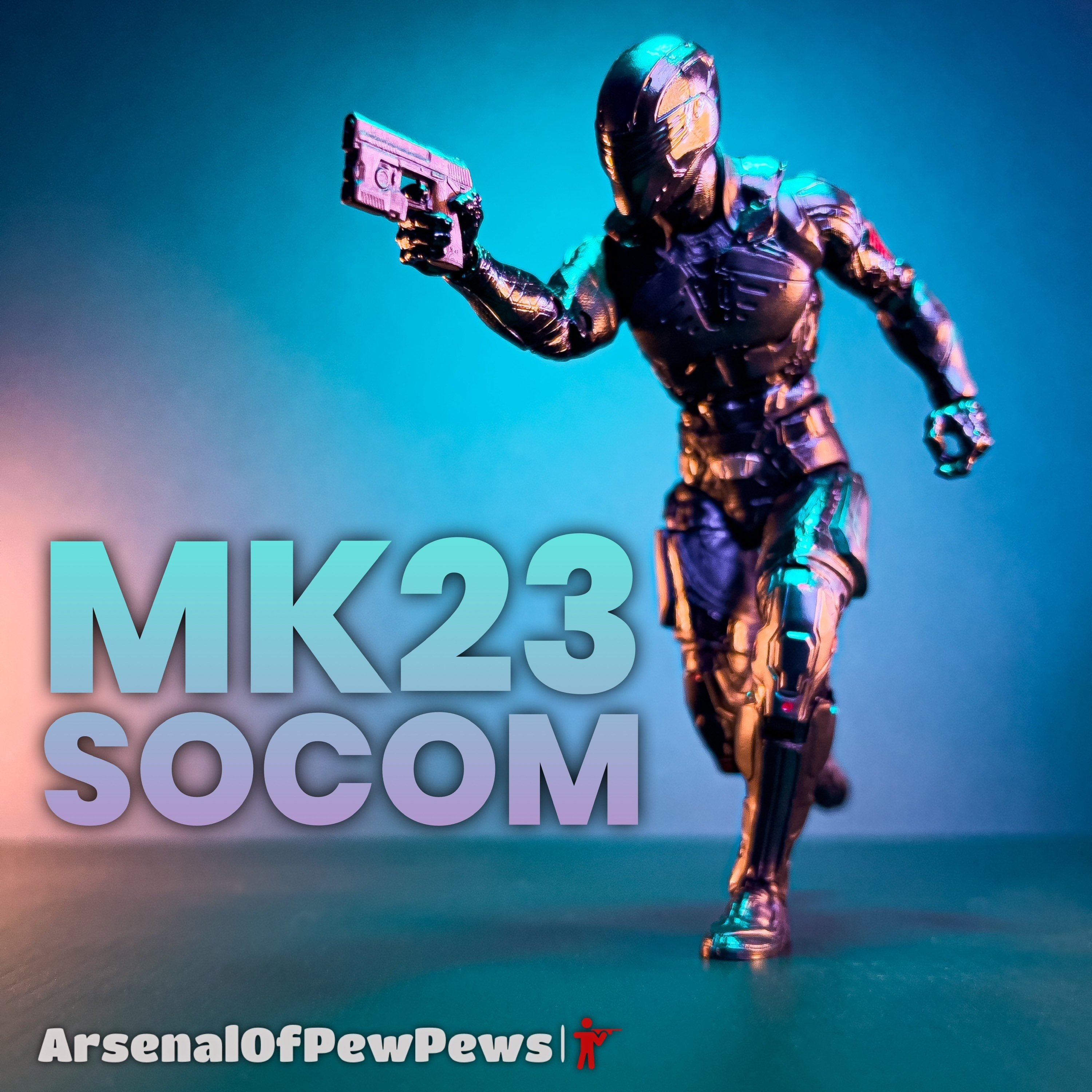 MK23 SOCOM (set of X2) - Scales 6” 1/12 3D Resin Printed Toy