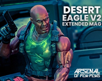 Desert Eagle V2 Extended Mag [Set of x2] 6" Action Figure Accessory